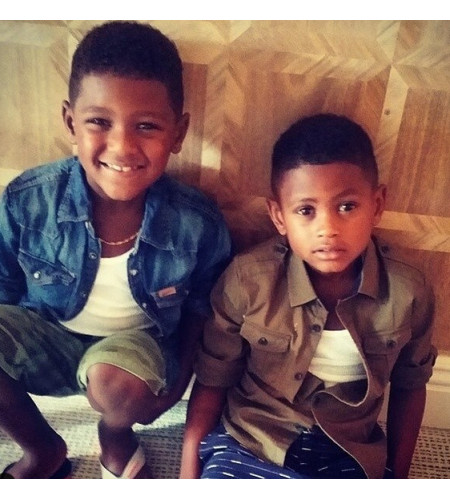 Cinco with his younger brother, Naviyd Ely Raymond